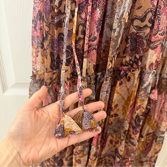 NWT Misa Los Angeles Ilya boho paisley Tapestry Printed Long Midi Dress sz Med - Picture 11 of 14